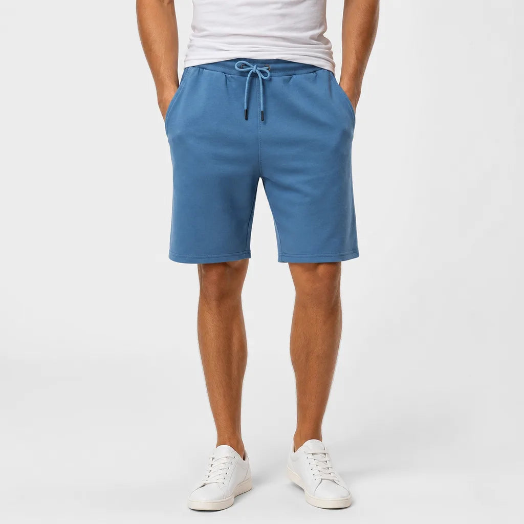 Men's Blue Bennett Cotton Straight Shorts