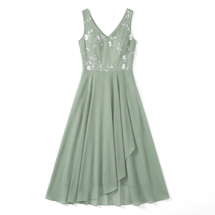 Green Elara Vance Chiffon Maxi 1