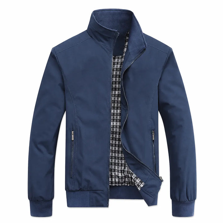 Greer Zip Bomber Jacket  - Color:Blue;Size:S