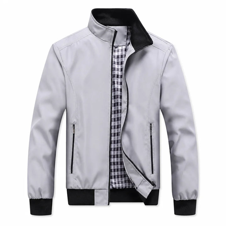 Greer Zip Bomber Jacket  - Color:Gray;Size:S