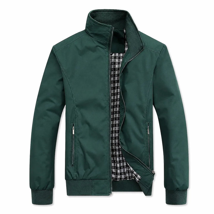 Greer Zip Bomber Jacket  - Color:Green;Size:S