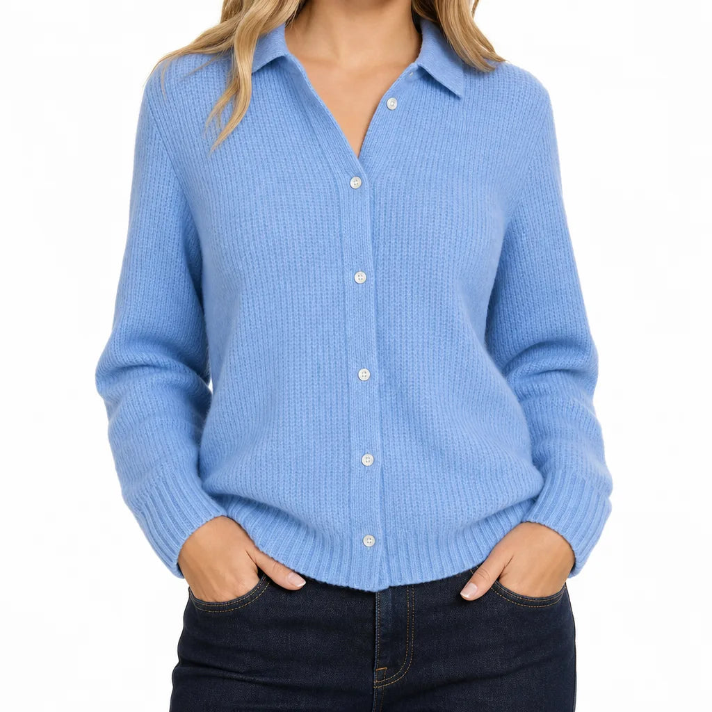 Greta | Stylish Women's Cardigan - Size:XS;Color:Light Blue