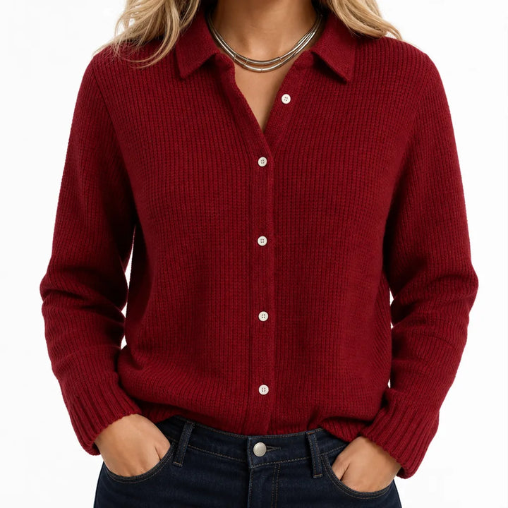 Greta | Stylish Women's Cardigan - Size:XS;Color:Red
