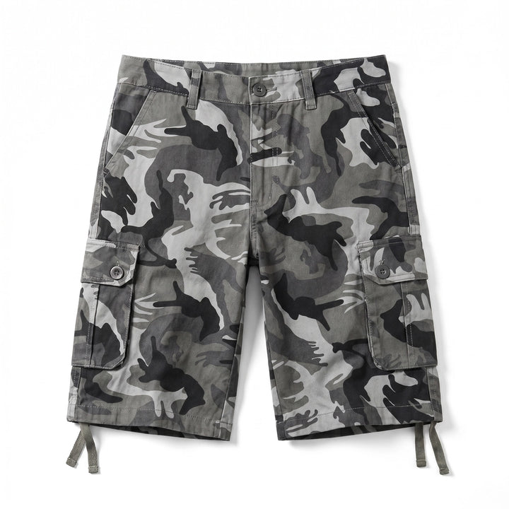 Stevie Camo Cargo Shorts - Color:Grey Camo;Size:29