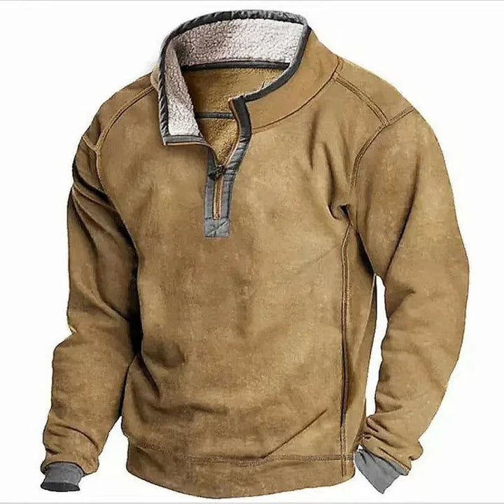 Grimshaw | Men's Quarter-Zip Sweater - Brown