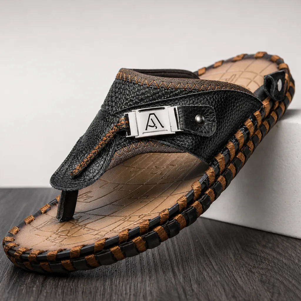 Men's Bishop Leather Flip Flops