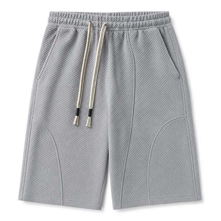 Haider Loose Drawstring Shorts - Color:Gray;Size:S