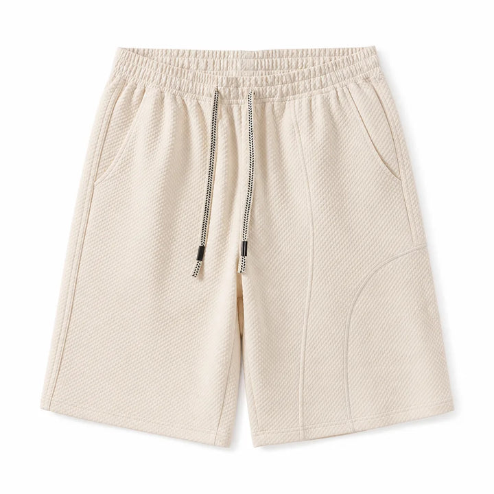 Haider Loose Drawstring Shorts - Color:Off-White;Size:S