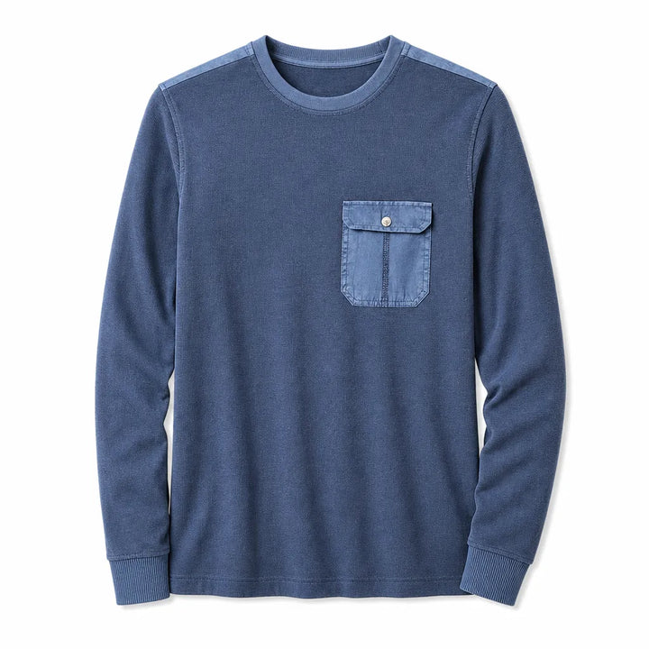 Haider Pocket T-Shirt - Color:Blue;Size:165