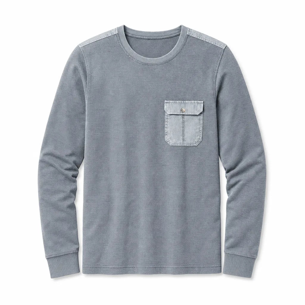 Haider Pocket T-Shirt - Color:Gray;Size:165