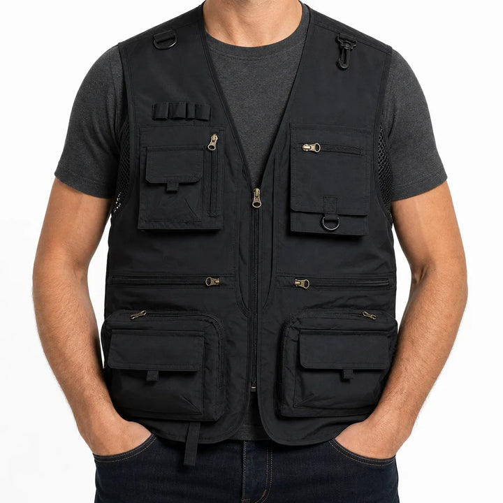 Hale | Fishing Puffer Vest - Color:Black;Size:XS
