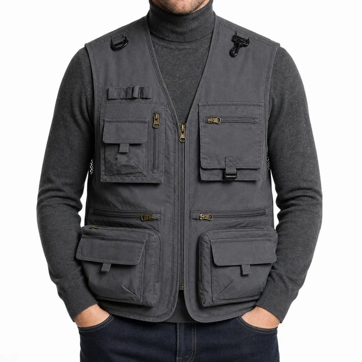 Hale | Fishing Puffer Vest - Color:Gray;Size:XS