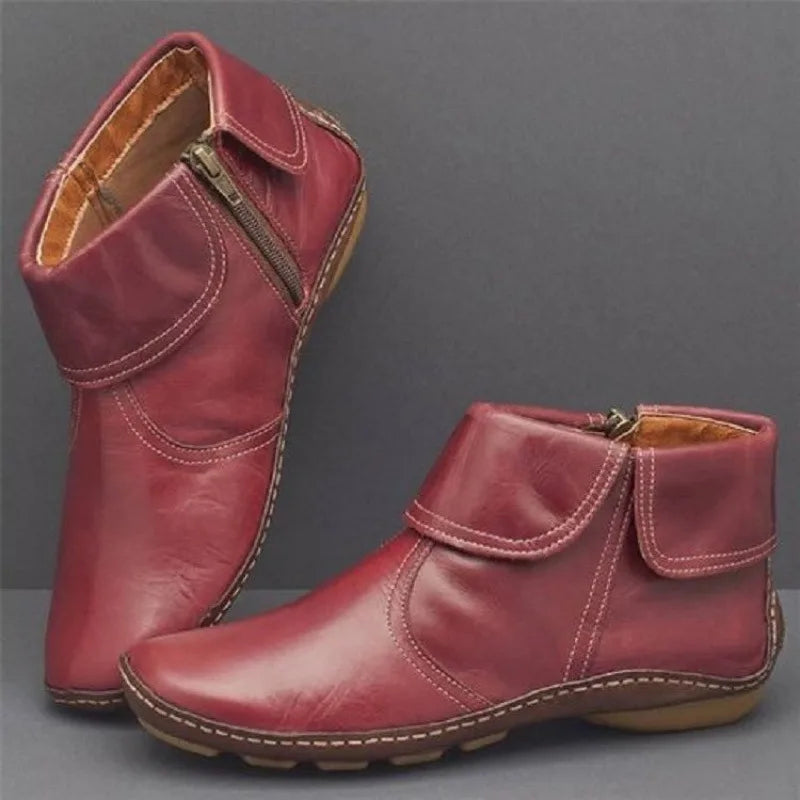 Hale | Women's Orthopedic Waterproof Boots - Color:Red;Size:35