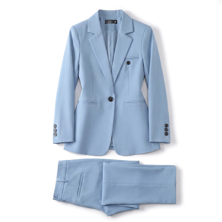 Hallie Chenille Suit Set - Color:Blue Set;Size:XS