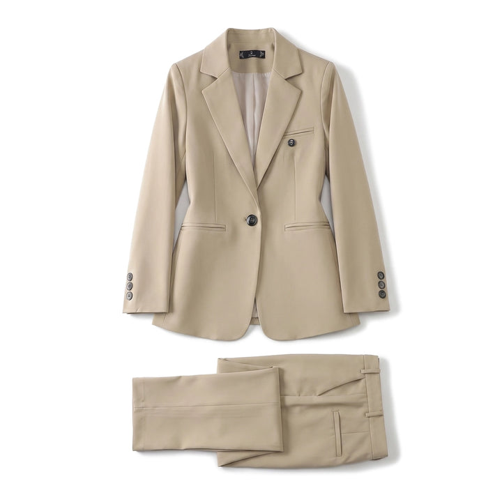 Hallie Chenille Suit Set - Color:Khaki Set;Size:XS