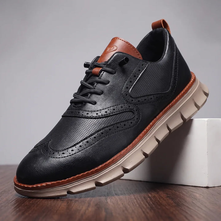 Hancock Breathable Casual Sneakers - Color:Black;Size:40