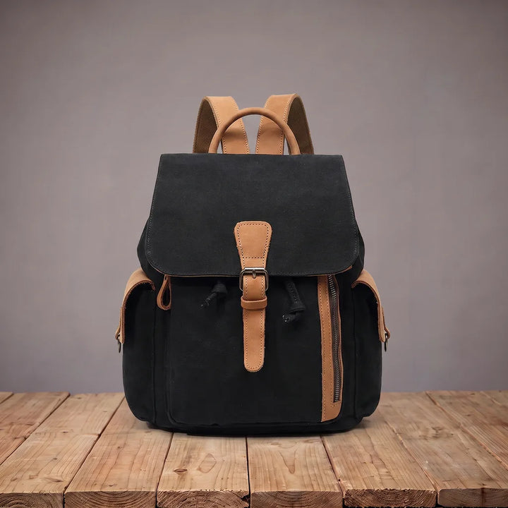Harlan | mens laptop travel waterproof backpack - Color:Black