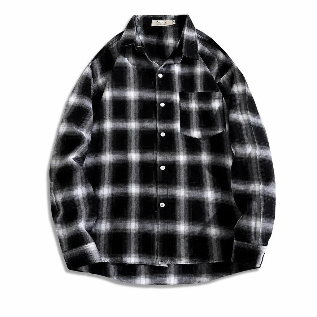 Harlow Plaid Flannel Shirt - Color:Black;Size:S