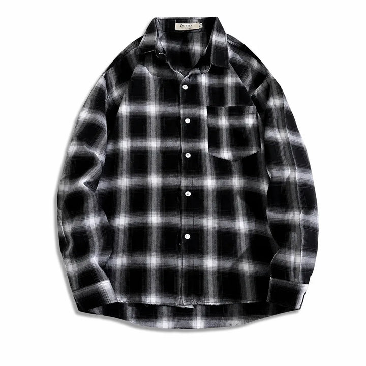 Harlow Plaid Flannel Shirt - Color:Black;Size:S
