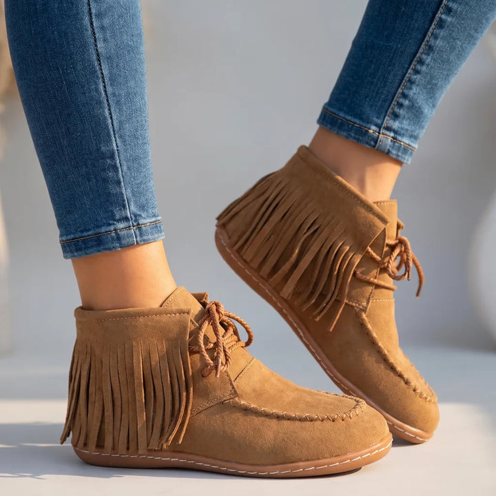Harmony | Women's Orthopedic Lace-Up Winter Boots - Color:Beige;Size:36