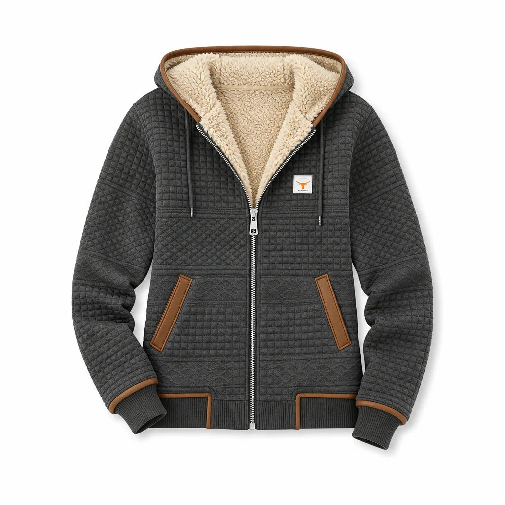 Women's Gray Dalton Plaid Hooded Jacket