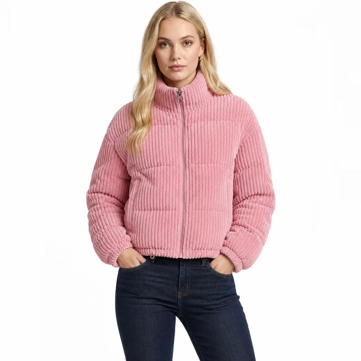 Women's Pink Oliver Corduroy Padded Jacket