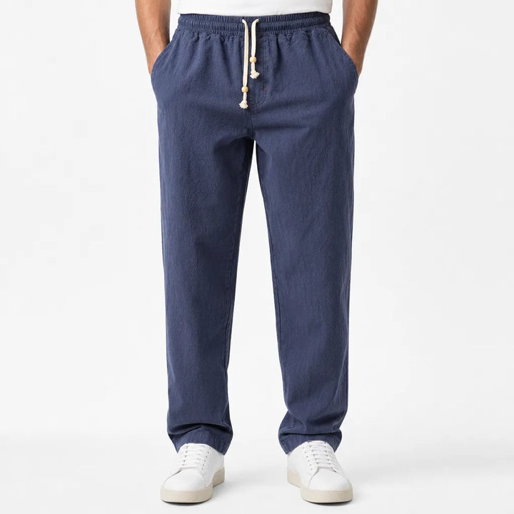 Haruki | Mens Loose Fit Baggy Pants - Color:Blue;Size:S