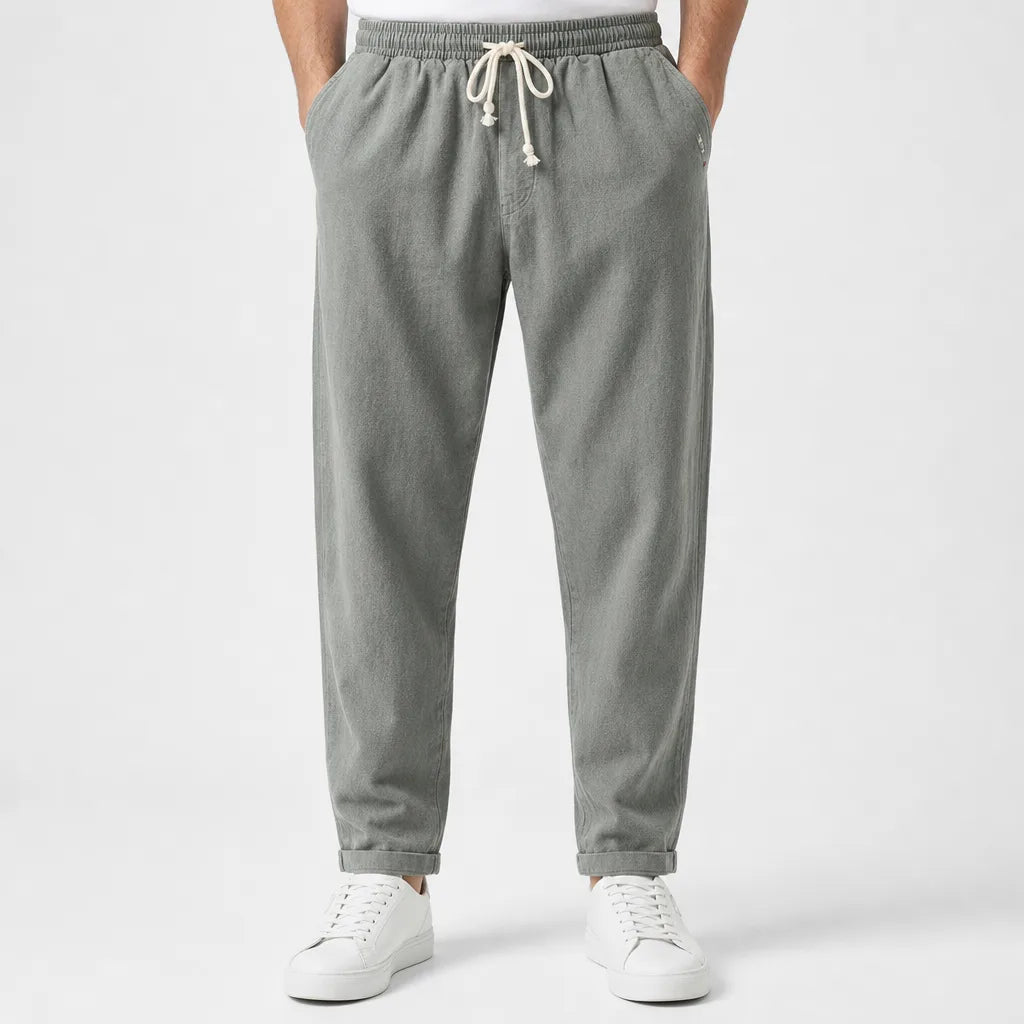 Haruki | Mens Loose Fit Baggy Pants - Color:Green;Size:S