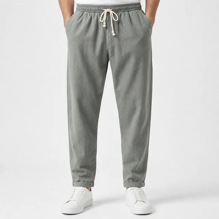 Haruki | Mens Loose Fit Baggy Pants - Color:Green;Size:S