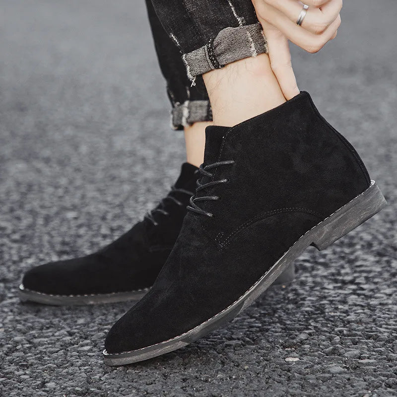 Harvey | Men's Low-Heel Chukka Boots - Color:Black;Size:39