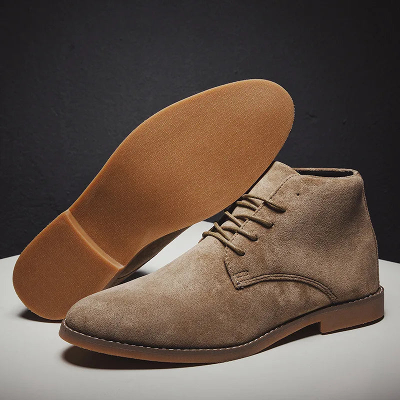 Harvey | Men's Low-Heel Chukka Boots - Color:Khaki;Size:39