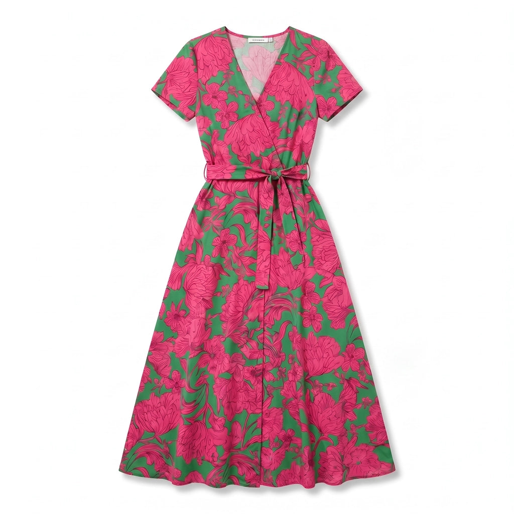 Helena Floral Dress - Color:Lilac;Size:XS