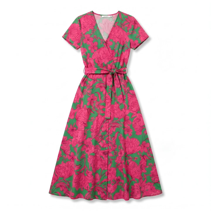 Helena Floral Dress - Color:Lilac;Size:XS