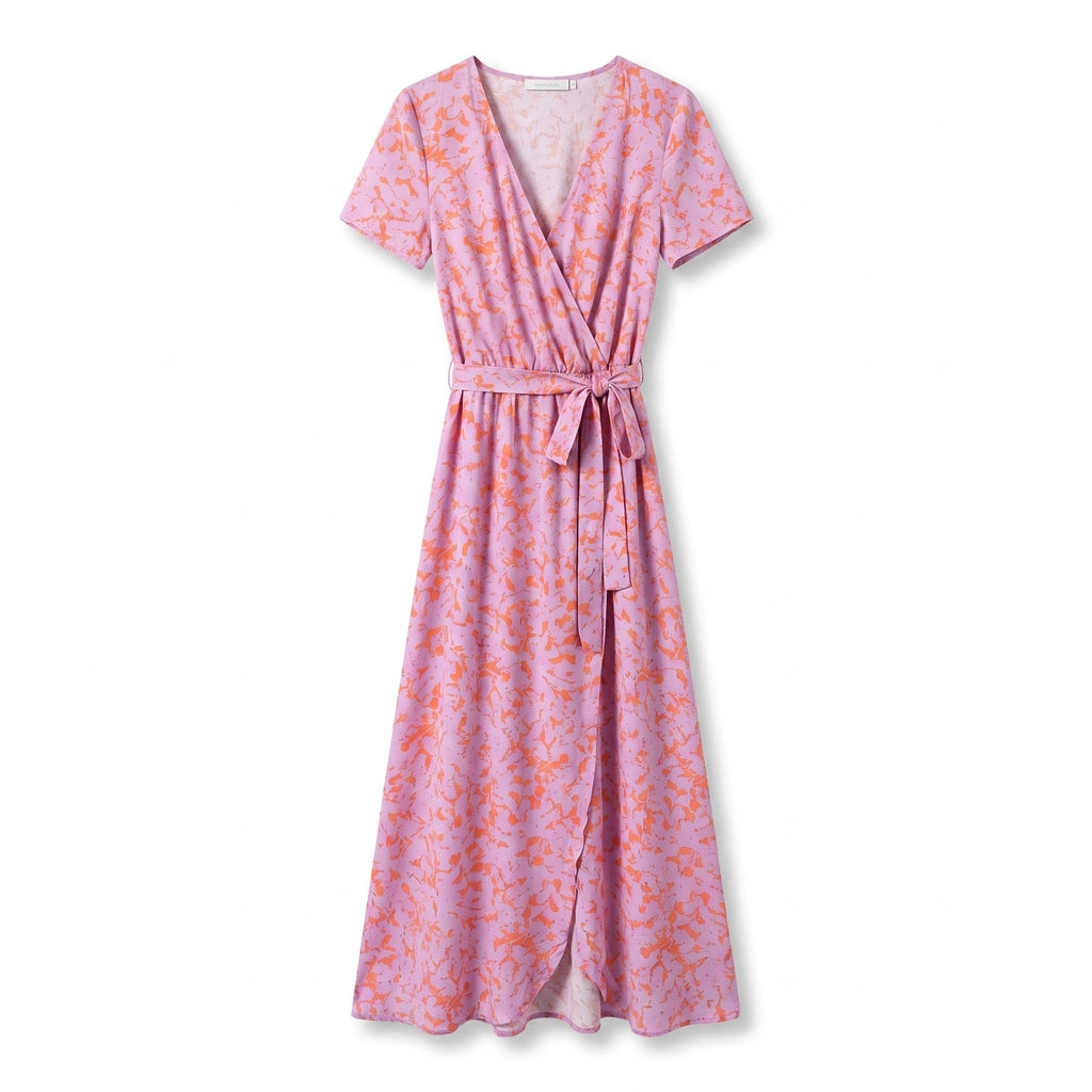 Helena Floral Dress - Color:Pink;Size:XS