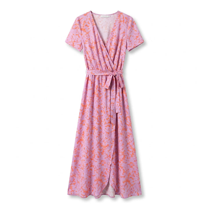 Helena Floral Dress - Color:Pink;Size:XS