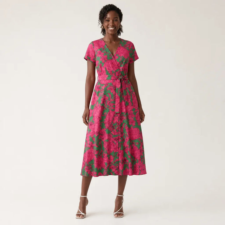 Helena Floral Dress - Color:Lilac;Size:XS