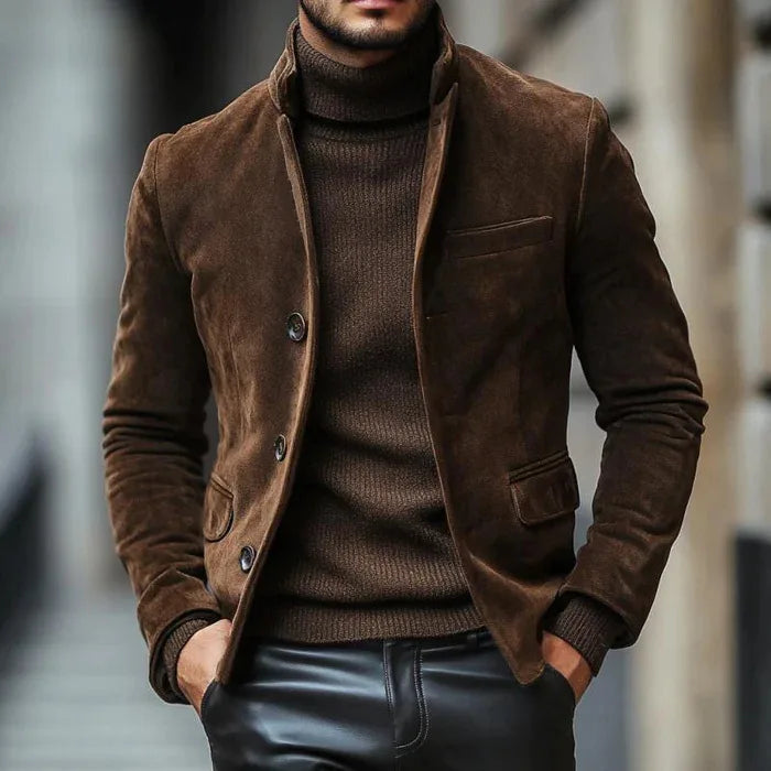 Henley | Men's Vintage Stylish Jacket - Brown