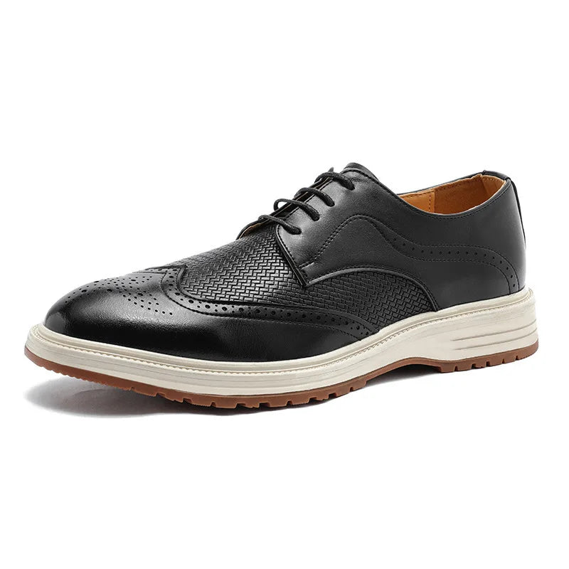 Herreford | Men's Brogue Derbies - Black