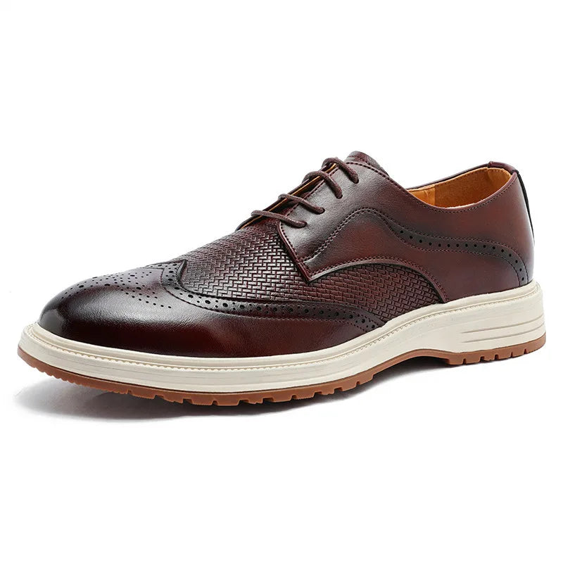 Herreford | Men's Brogue Derbies - Brown