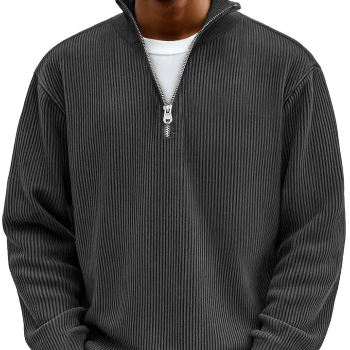 Hobart | Men's Quarter-Zip Sweater - Color:Black;Size:XS