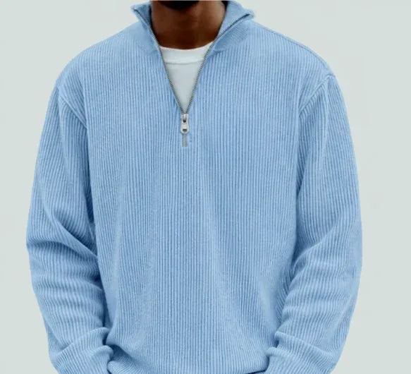 Hobart | Men's Quarter-Zip Sweater - Color:Blue;Size:XS
