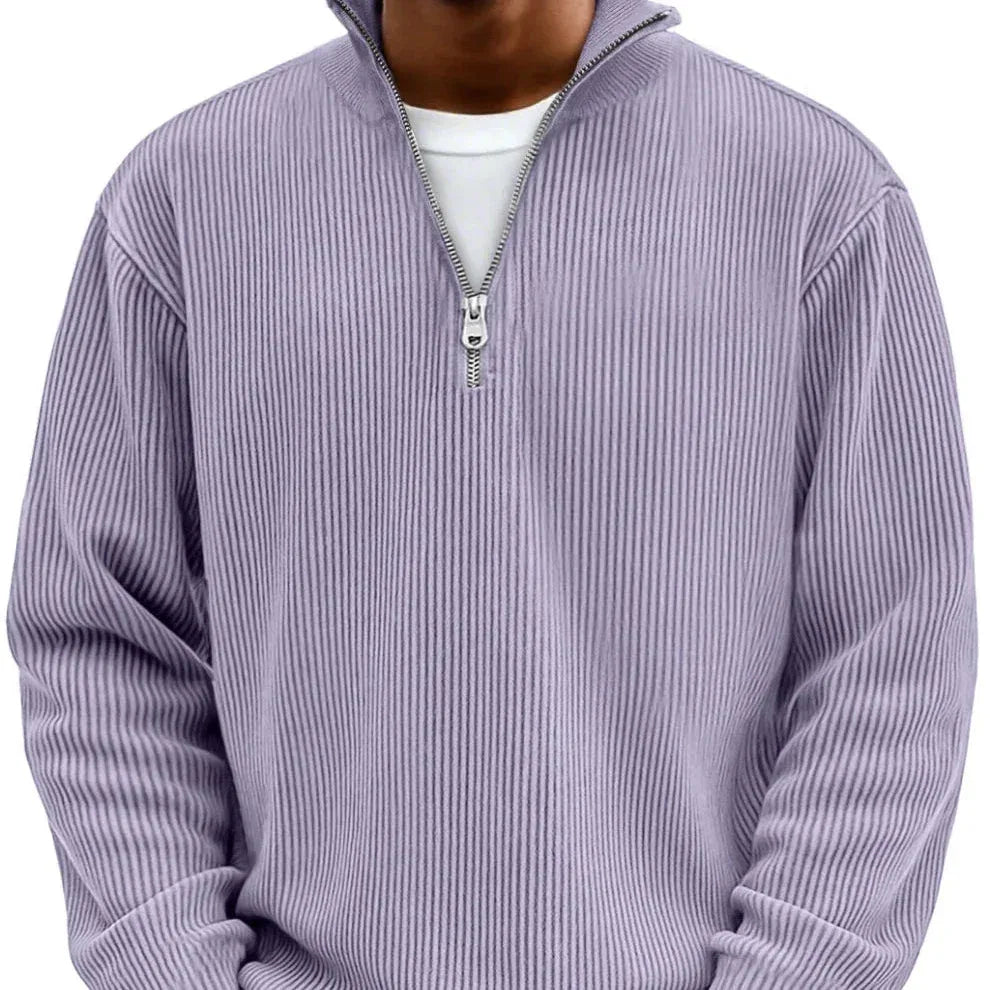 Hobart | Men's Quarter-Zip Sweater - Color:Purple;Size:XS