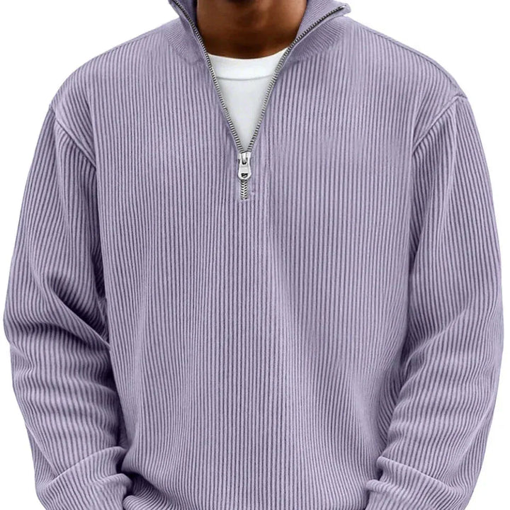 Hobart | Men's Quarter-Zip Sweater - Color:Purple;Size:XS