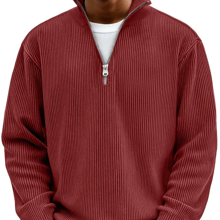 Hobart | Men's Quarter-Zip Sweater - Color:Red;Size:XS