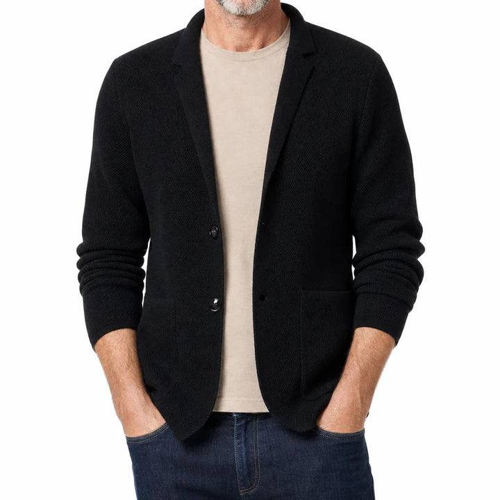 Hobart Stand Collar Cardigan - Color:Black;Size:M