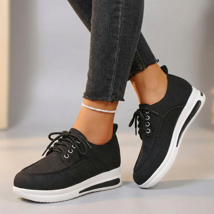 Hollie Lace-Up Loafers - Color:Black;Size:36