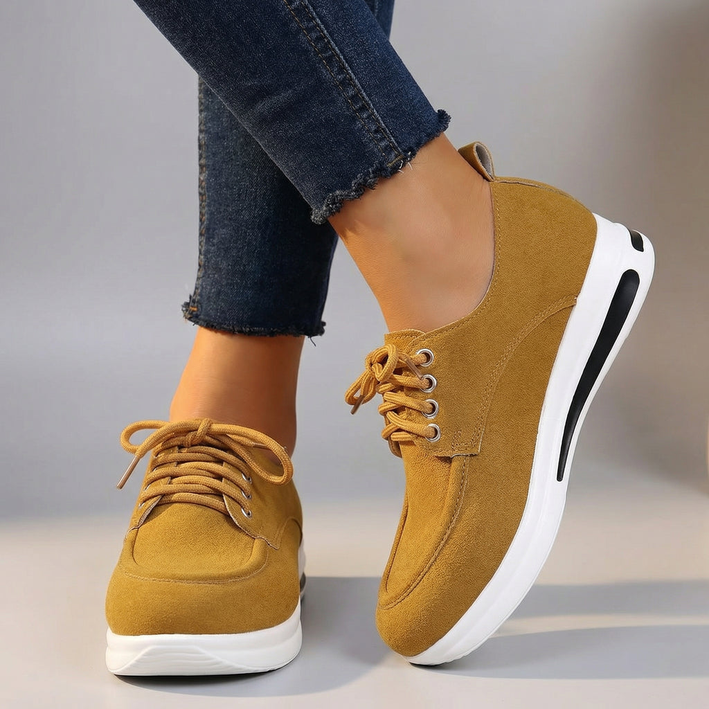 Hollie Lace-Up Loafers - Color:Ginger;Size:36