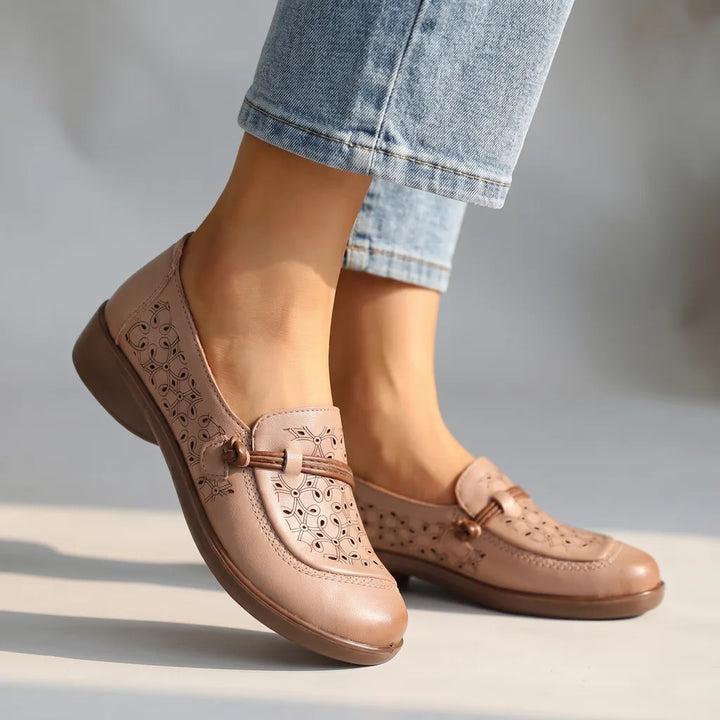 Hollie Slip-On Sandals - Color:Dusty Pink;Size:35