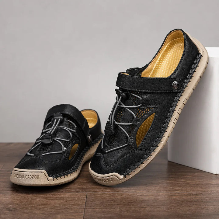 Hollis Mesh Slip-On Sandals - Color:Black;Size:38