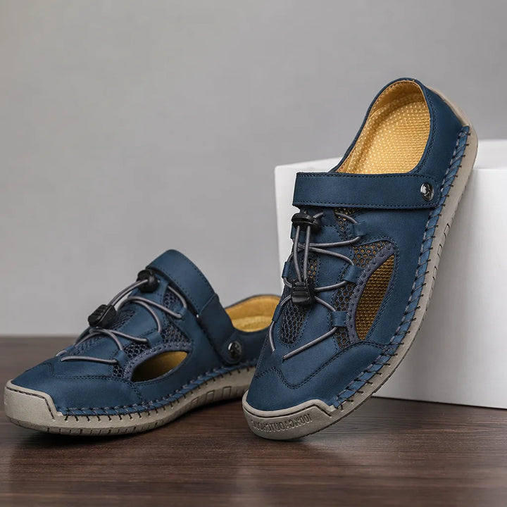 Hollis Mesh Slip-On Sandals - Color:Blue;Size:38